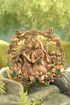 Buy_Cosa Nostraa_Gold Gemstones Divine Love Krishna Radha Brooch _at_Aza_Fashions