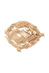 Cosa Nostraa_Gold Stones Royal Wedding Procession Brooch _at_Aza_Fashions