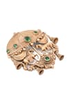 Shop Cosa Nostraa Gold Gemstones Regal Carousel Pin Online at Aza Fashions Shop_Cosa Nostraa_Gold Gemstones Regal Carousel Pin _Online_at_Aza_Fashions