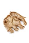 Shop_Cosa Nostraa_Gold Stones Royal Elephant Regal Brooch _Online_at_Aza_Fashions