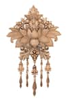 Shop_Cosa Nostraa_Gold Tassels, Metallic Thread Lotus Splendor Brooch _at_Aza_Fashions