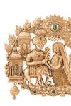Shop_Cosa Nostraa_Gold Gemstones Royal Radha-krishna Brooch 