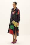 Buy_Kharakapas_Purple Cotton Collared Plateau Printed Shirt Dress _Online_at_Aza_Fashions