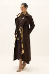 Kharakapas_Brown Cotton Sepia Trench Coat _Online_at_Aza_Fashions