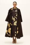 Buy_Kharakapas_Brown Cotton Sepia Trench Coat _Online_at_Aza_Fashions