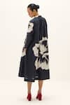 Buy_Kharakapas_Navy Cotton Collared Lioris Printed Shirt Dress _Online_at_Aza_Fashions