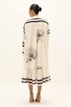 Shop_Kharakapas_White Cotton Collared Frostline Dress _at_Aza_Fashions