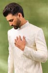 Buy Spring Break Ivory Cotton Satin Embroidery Sherwani Set Online at Aza Fashions Buy_Spring Break_Ivory Cotton Satin Embroidery Sherwani Set _Online_at_Aza_Fashions
