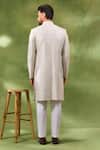 Shop Spring Break Ivory Silk, Cotton Satin Embroidery Sherwani Set at Aza Fashions Shop_Spring Break_Ivory Silk, Cotton Satin Embroidery Sherwani Set_at_Aza_Fashions