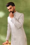 Buy Spring Break Ivory Silk, Cotton Satin Embroidery Sherwani Set Online at Aza Fashions Buy_Spring Break_Ivory Silk, Cotton Satin Embroidery Sherwani Set_Online_at_Aza_Fashions