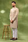 Buy Spring Break Cream , Silk, Satin Embroidery Sherwani Set at Aza Fashions Buy_Spring Break_Cream , Silk, Satin Embroidery Sherwani Set _at_Aza_Fashions