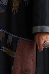 Vaaya_Black , Cotton, Chanderi Embroidery, Patchwork Shibori Jacket _Online_at_Aza_Fashions