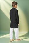 Shop_Petite Pomme_Black Cotton Textured Kurta Set _at_Aza_Fashions