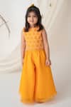 Buy_Label Neeti_Yellow Organza Pearls, Beads, Embroidery Hand Palazzo Set _Online_at_Aza_Fashions