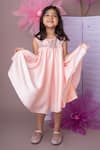 Buy_Label Neeti_Pink Satin Sequins Soft Milano Dress 