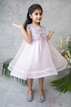 Buy_Label Neeti_Purple Organza Sequins, Pearls Lilac Butterfly Fairy Dress _Online_at_Aza_Fashions