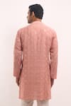 Shop_Arihant Rai Sinha_Pink Cotton, Silk Embroidery Mirror Work Kurta _at_Aza_Fashions
