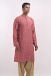 Buy Arihant Rai Sinha Pink Cotton, Silk Embroidery Kurta Online at Aza Fashions Buy_Arihant Rai Sinha_Pink Cotton, Silk Embroidery Kurta _Online_at_Aza_Fashions