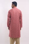 Shop Arihant Rai Sinha Pink Cotton, Silk Embroidery Kurta at Aza Fashions Shop_Arihant Rai Sinha_Pink Cotton, Silk Embroidery Kurta _at_Aza_Fashions