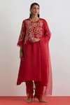 Buy One Not Two Red Silk Organza Sequins Scalloped Edges Cheenta Dupatta at Aza Fashions Buy_One Not Two_Red Silk Organza Sequins Scalloped Edges Cheenta Dupatta _at_Aza_Fashions
