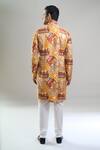 Shop_Arihant Rai Sinha_Orange Cotton, Polyester, Viscose Embroidery, Sequins, And Geometric Kurta Set _at_Aza_Fashions