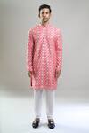 Buy_Arihant Rai Sinha_Pink Cotton, Polyester, Viscose Embroidery, Sequins, Metallic And Kurta Set _Online_at_Aza_Fashions