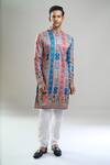 Buy_Arihant Rai Sinha_Multi Color Cotton Embroidery, Sequins, Metallic Thread And Kurta Set 
