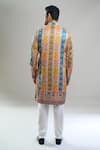 Shop_Arihant Rai Sinha_Multi Color Cotton, Polyester, Viscose Geometric Floral Thread And Kurta Set _at_Aza_Fashions