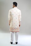 Shop_Arihant Rai Sinha_Cream Cotton, Polyester, Viscose Embroidery, Sequins Thread And Kurta Set _at_Aza_Fashions