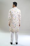 Shop_Arihant Rai Sinha_Cream Cotton Embroidery, Sequins Thread And Kurta Set _at_Aza_Fashions