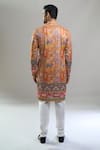 Shop_Arihant Rai Sinha_Orange Cotton, Viscose, Polyester Embroidery, Sequins Thread And Kurta Set _at_Aza_Fashions