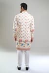 Shop_Arihant Rai Sinha_Cream Cotton Embroidery, Sequins Thread And Kurta & Churidar Set _at_Aza_Fashions