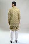 Shop_Arihant Rai Sinha_Green Cotton, Polyester, Viscose Embroidery, Sequins, Metallic And Kurta Set _at_Aza_Fashions