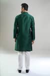 Shop_Arihant Rai Sinha_Green Silk, Polyester, Viscose Blend Kurta And Churidar Set _at_Aza_Fashions