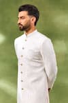 Buy Spring Break White Silk, Cotton Satin Embroidery Sherwani Set Online at Aza Fashions Buy_Spring Break_White Silk, Cotton Satin Embroidery Sherwani Set _Online_at_Aza_Fashions