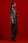 Shop Aseem Kapoor Gray Satin Embroidery, Beads, Tassels Open Neck, Dhana Jacket And Skirt Set Online at Aza Fashions Shop_Aseem Kapoor_Gray Satin Embroidery, Beads, Tassels Open Neck, Dhana Jacket And Skirt Set _Online_at_Aza_Fashions