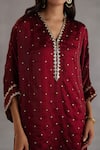 Buy_Begum_Red Satin, Tissue, Brocade, Silk Gota Patti, Chakra Phiran Kurta And Pant Set 