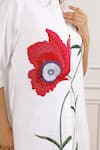 Buy_Betrue_White Cotton Embroidery Collared Red Poppy Shirt Dress _Online_at_Aza_Fashions