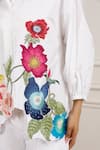Buy_Betrue_White Cotton Embroidery, Sequins, Beads Collared Full Bloom Shirt _Online_at_Aza_Fashions