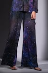 Buy_Nikita Mhaisalkar_Purple Georgette Sequins Galaxy Print Blazer And Pant Set 