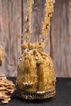 Shop_Nayaab By Sonia_Gold Beads, Sequins, Crystals, Stones, Tassels Water Embellished Potli _at_Aza_Fashions