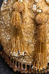 Nayaab By Sonia_Gold Beads, Sequins, Crystals, Stones, Tassels Water Embellished Potli _Online_at_Aza_Fashions