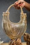 Buy_Nayaab By Sonia_Gold Chains, Beads Hinted Sailor Tasseled Metallic Bag _at_Aza_Fashions
