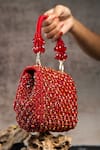 Nayaab By Sonia_Wine Crystals, Beads Aurora And Embellished Bag _Online_at_Aza_Fashions