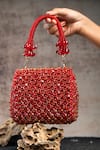 Shop_Nayaab By Sonia_Wine Crystals, Beads Aurora And Embellished Bag _at_Aza_Fashions