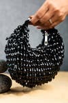 Shop_Nayaab By Sonia_Black Beads Pristine Sailor Teardrop Embellished Bag _at_Aza_Fashions
