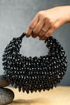 Buy_Nayaab By Sonia_Black Beads Pristine Sailor Teardrop Embellished Bag _at_Aza_Fashions