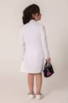 Shop_Partykles_White Polyester Blazer Style Midi Dress With Embellished Buttons _at_Aza_Fashions