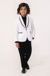 Buy_Partykles_White Classic Tuxedo Coat Pant Shirt And Bowtie _at_Aza_Fashions
