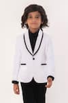 Shop_Partykles_White Classic Tuxedo Coat Pant Shirt And Bowtie _Online_at_Aza_Fashions